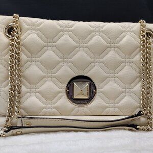 Kate Spade Cream Quilted Leather Astor Court Cynthia Shoulder Bag